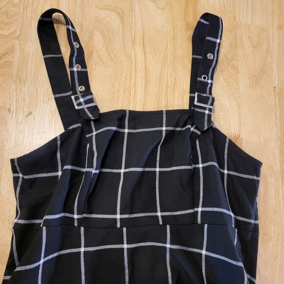 Hot Topic Black Strap Mini Dress Sleeveless Silver Buckle Stretch Small - Picture 9 of 14